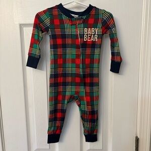 Dearfoams Plaid Baby Bear Sleeper 12 Months